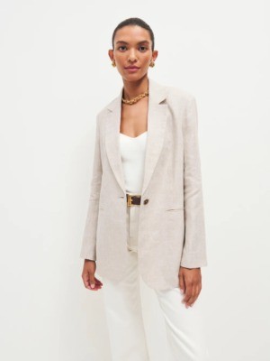 The Classic Relaxed Linen Blazer